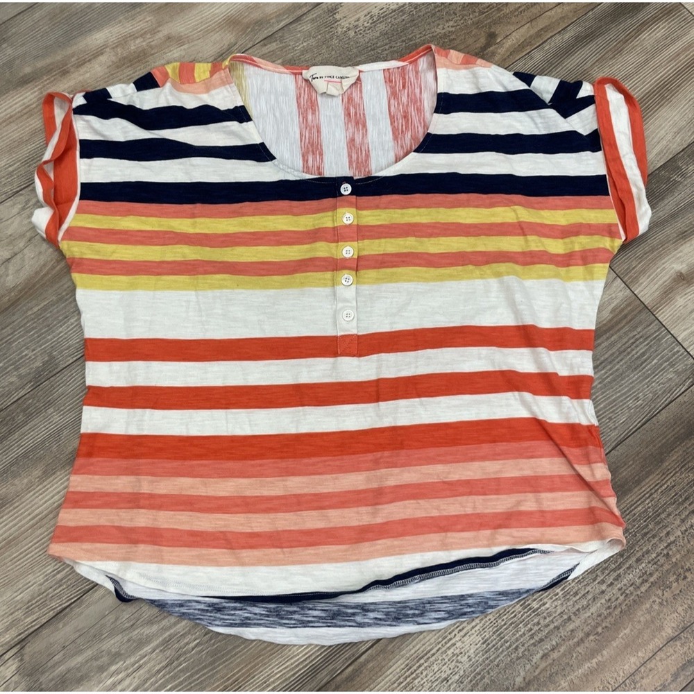Two by‎ Vince Camuto Women's Stripped Pullover Top Size Large